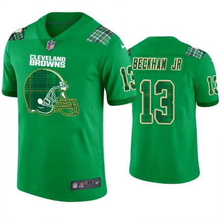 Tröjor Cleveland Browns Odell Beckham JR. 13 Kelly gröna St. Patricks Day - Män Tröjor Cleveland Browns Odell Beckham JR. 13 Kelly gröna St. Patricks Day - Män